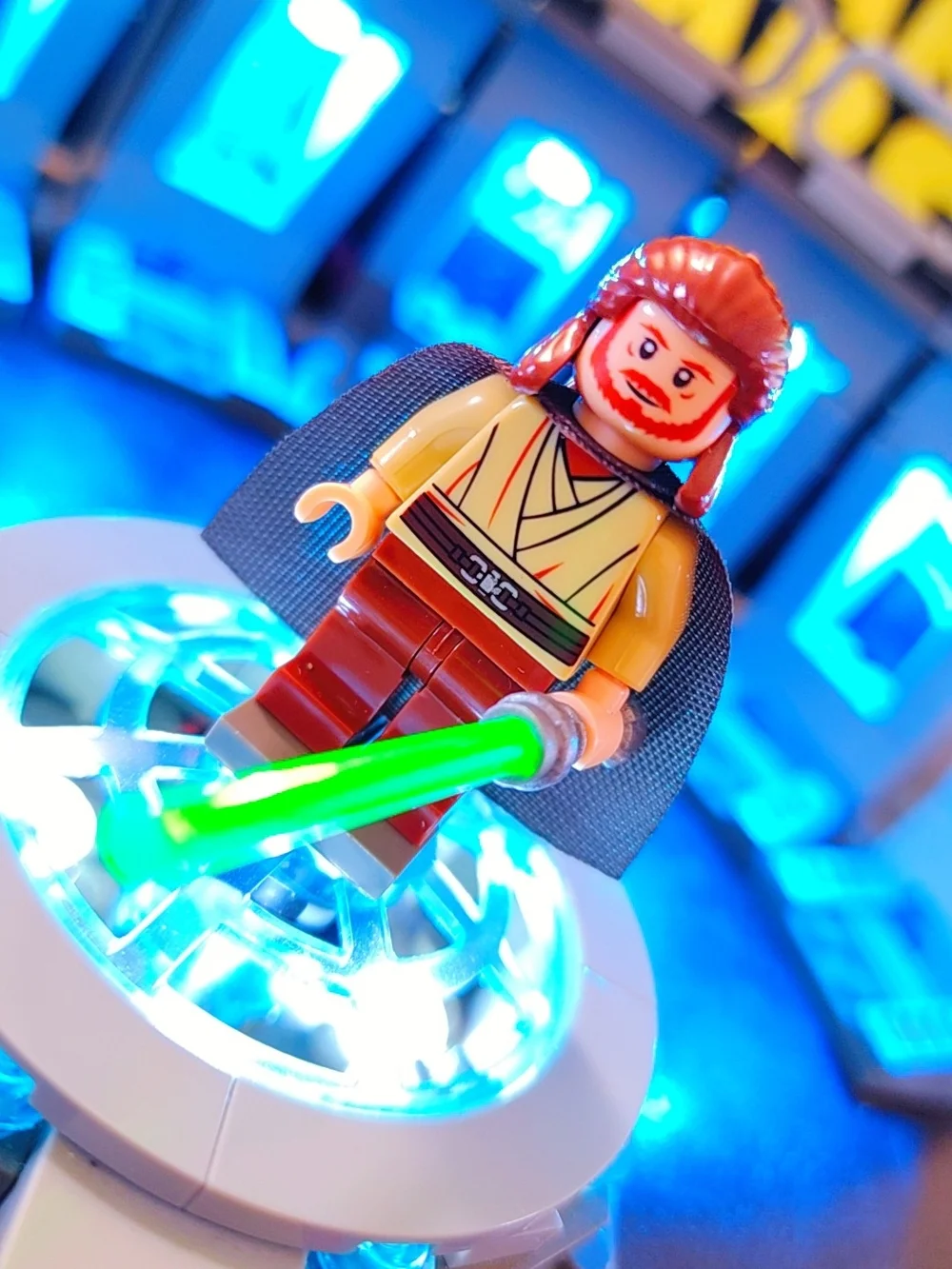 Star Wars Qui Gon Jinn Minifigure Lego Compatible